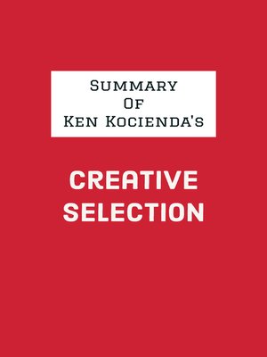 cover image of Summary of Ken Kocienda's Creative Selection